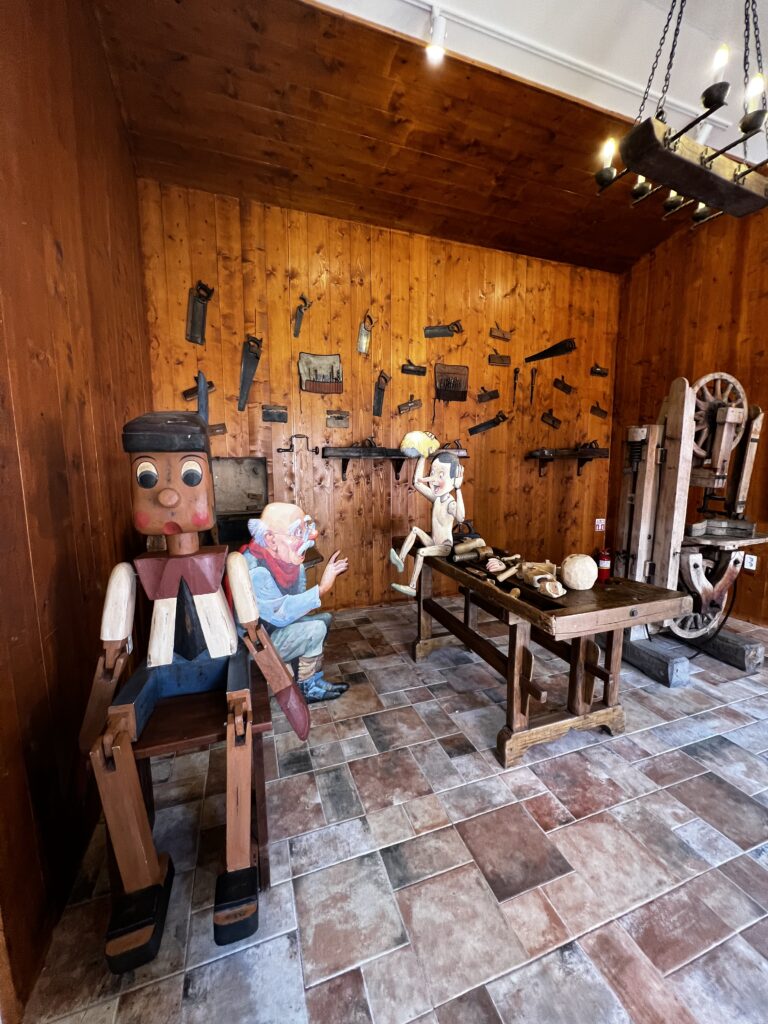 Pinocchio exhibit area.